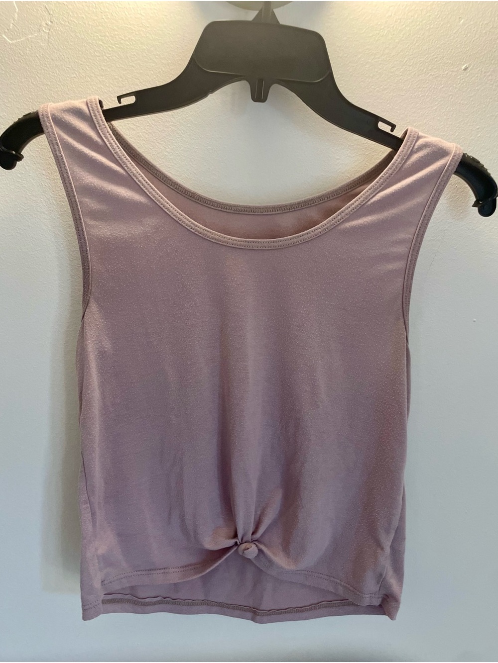 Onzie Dusty Mauve Knot Front Crop Tank